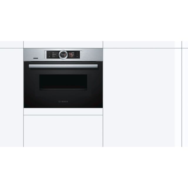 Bosch CMG656BS6B, Built-in compact oven with microwave function