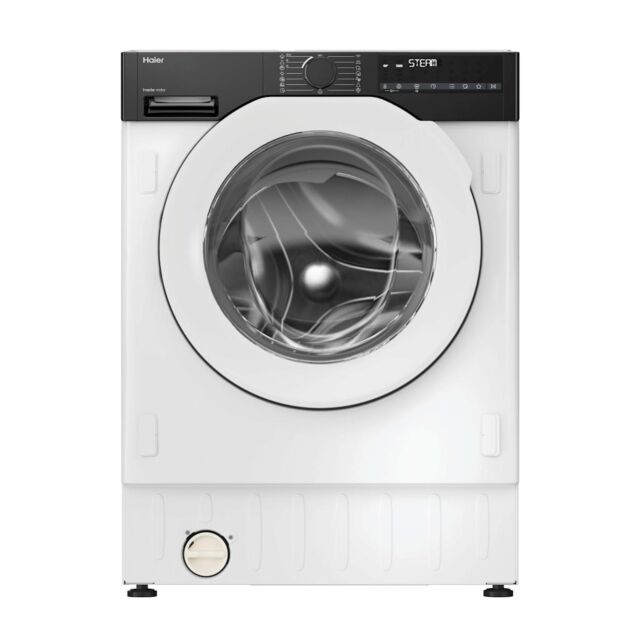 Haier BHA6S696M6D9-80 9/6kg Integrated Washer Dryer with A-30%/D Energy Rating - White with Black Bezel