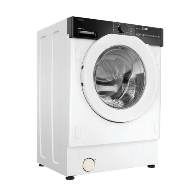 Haier BHA6S696M6D9-80 9/6kg Integrated Washer Dryer with A-30%/D Energy Rating - White with Black Bezel