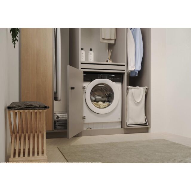 Haier BHA6S69M6D9J-80 9/6kg Integrated Washing Machine with A-30% Energy Rating  - White with Black Bezel