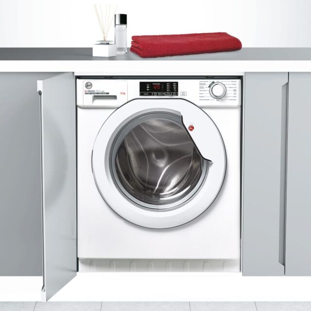 Hoover HBWS 49D1W4-80 9kg Integrated Washing Machine with B Energy Rating - White
