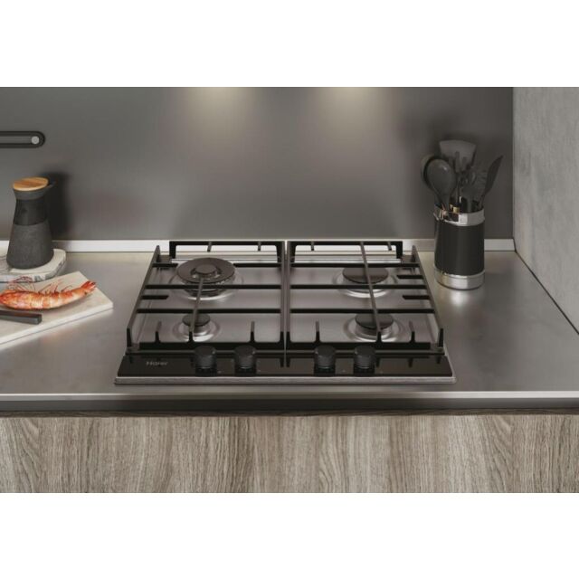 Haier HAHG6BR4S2X 60cm Gas Hob - Stainless Steel