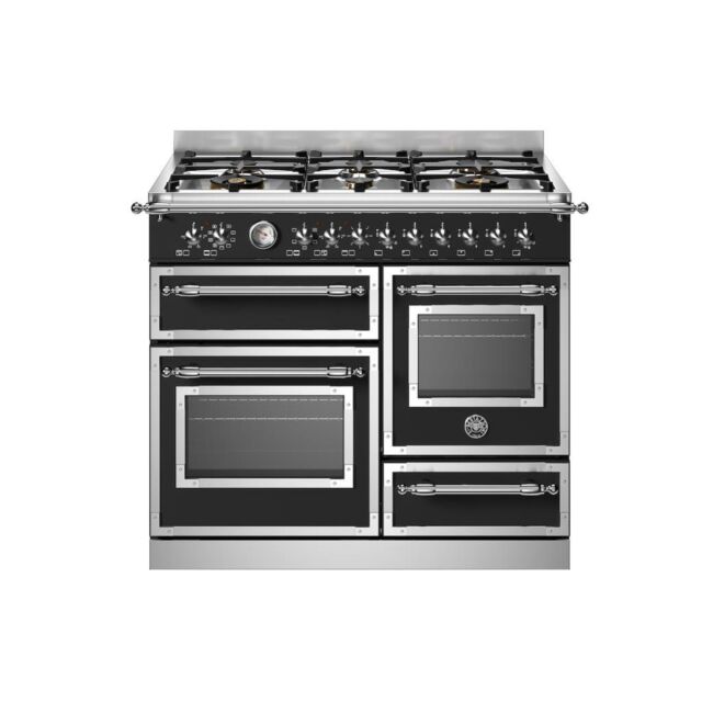 Bertazzoni HER106L3ENET Heritage 100cm Range Cooker XG Oven Dual Fuel Matt Black