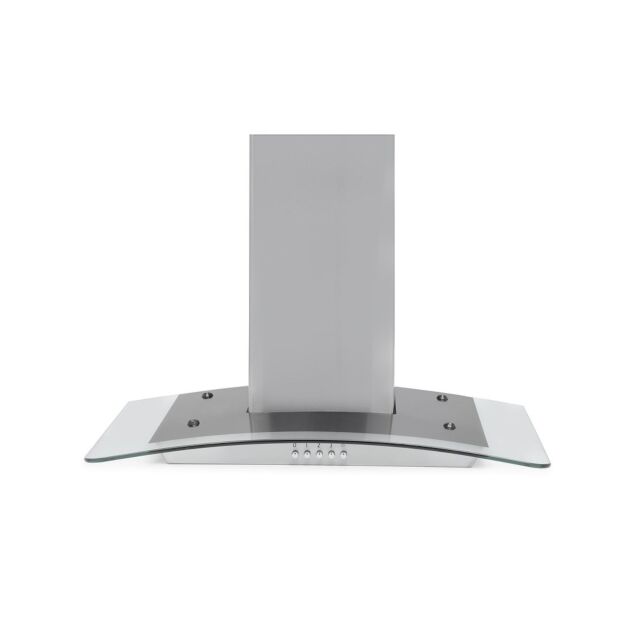 Montpellier MHG600X 60cm Curved Glass Stainless Steel Chimney Hood