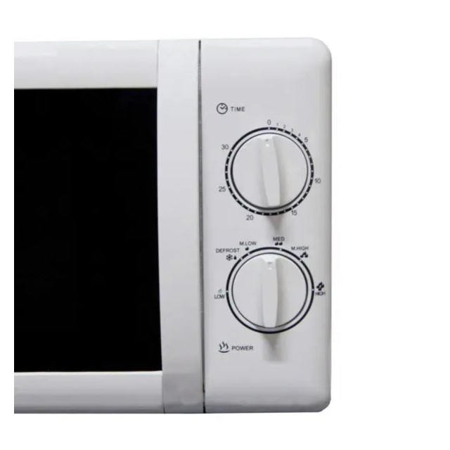 Igenix IG2083 20L 800W Manual Solo Microwave with Stainless Steel Cavity White