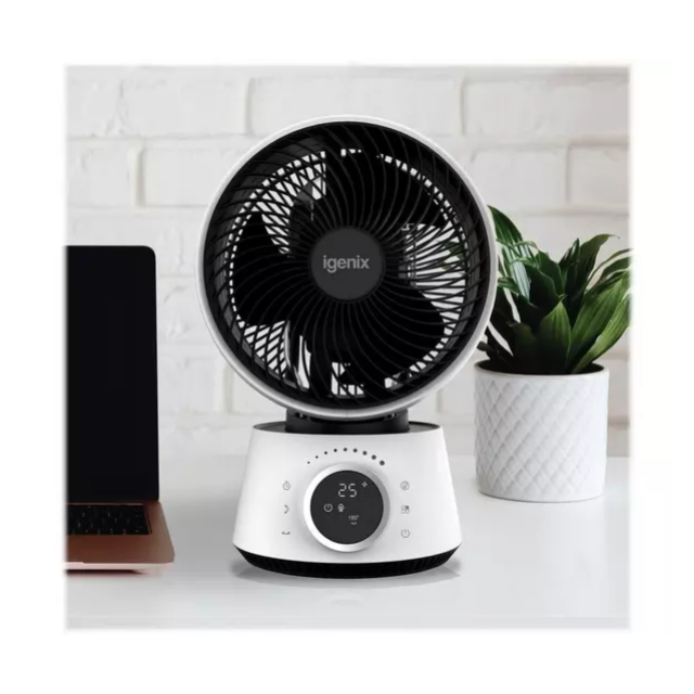 Igenix IGFD4009W 9 Inch Digital Air Circulator Turbo Fan - White
