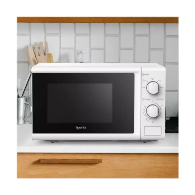 Igenix IGM0820W 20L 800W Manual Solo Microwave White