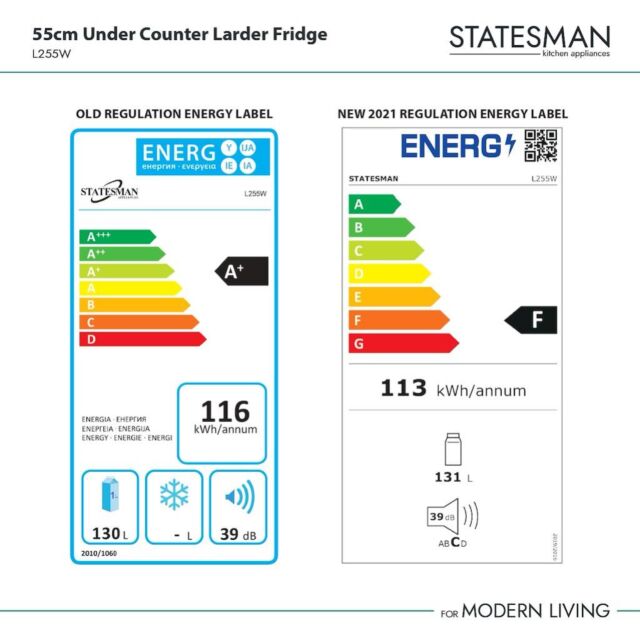 Statesman L255W 55cm Undercounter Larder Fridge