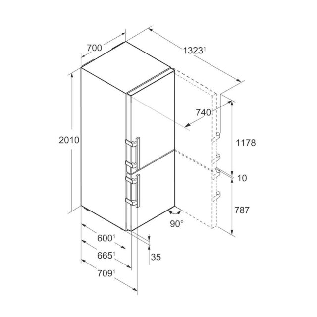 Liebherr CNef5745 Frost Free Fridge-Freezer