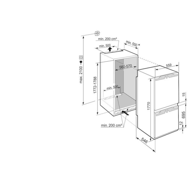 Liebherr ICNe5133 Fully Integrated Fridge Freezer