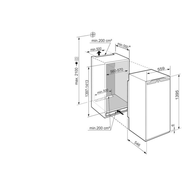 Liebherr IRe4521 Fully Integrated Fridge with Ice Box