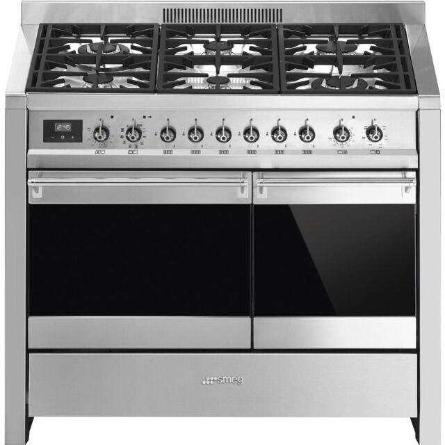 Smeg A2PY-81 100cm Opera Dual Fuel Range Cooker, Stainless Steel