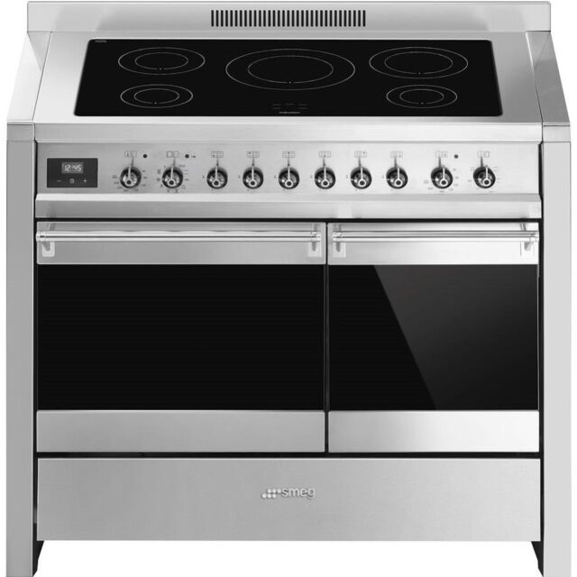 Smeg A2PYID-81 100cm Opera Electric Range Cooker, Stainless Steel