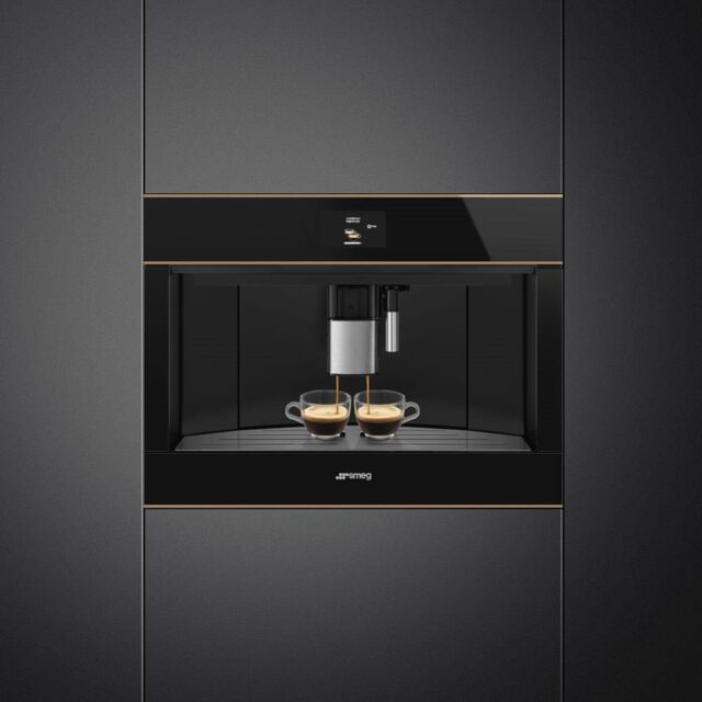 Smeg CMS4604NR 45cm Integrated Coffee Machine, Copper