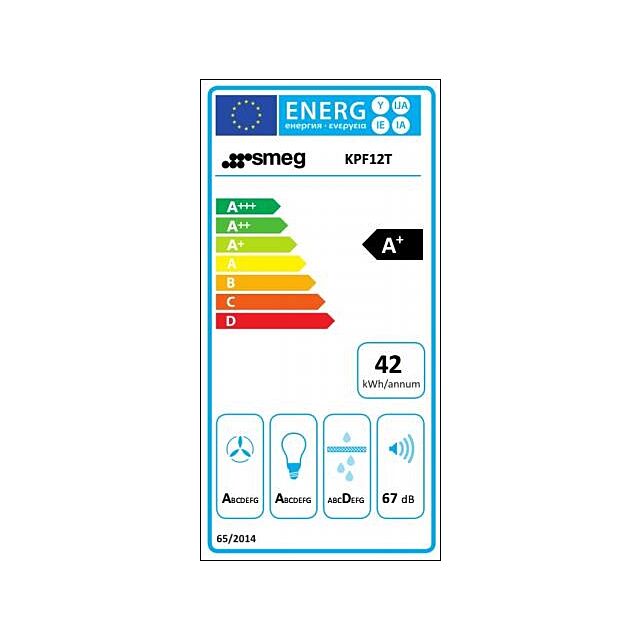 Smeg KPF12T 120cm Portofino Chimney Hood, Turquoise