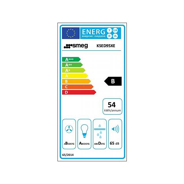 Smeg KSED95XE 90cm Chimney Hood, Stainless Steel