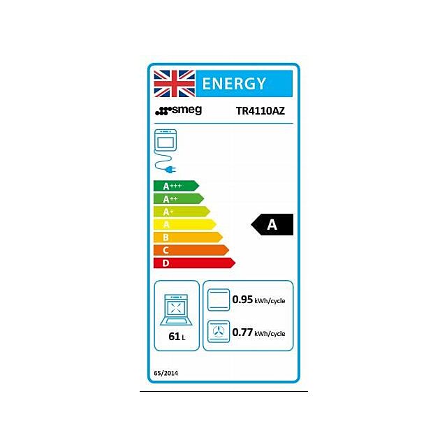 Smeg TR4110AZ 110cm Victoria Dual Fuel Range Cooker, Pastel Blue