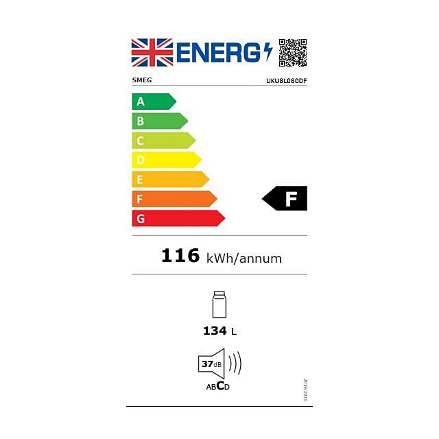 Smeg UKU8L080DF 60cm Integrated Under Worktop Larder Fridge