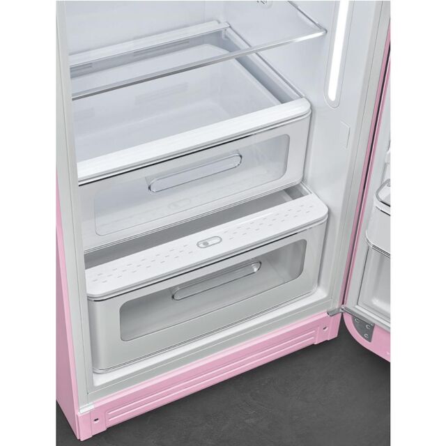 Smeg FAB28RPK5UK Retro Tall Fridge with Ice Box - Pink