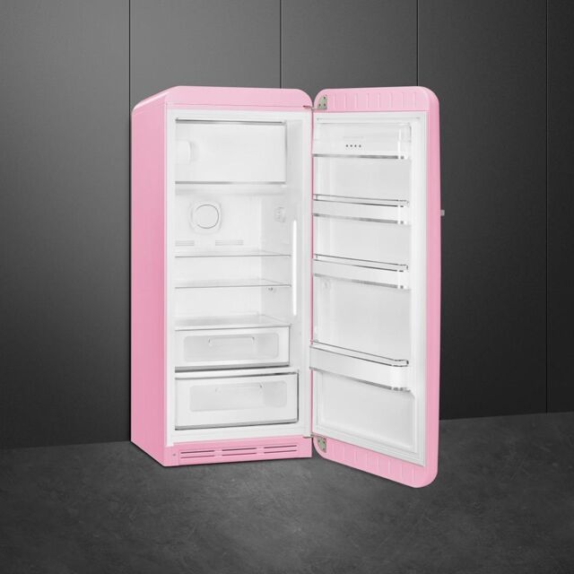 Smeg FAB28RPK5UK Retro Tall Fridge with Ice Box - Pink