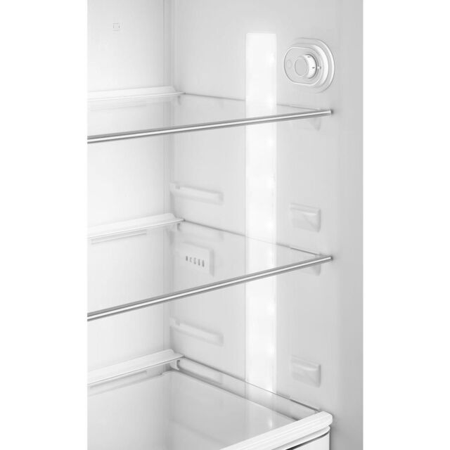 Smeg FAB30LPG5UK 60cm 50s Style Left Hand Hinge Freezer over Fridge, Pastel