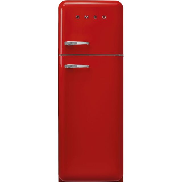 Smeg FAB30RRD5UK 60cm 50s Style Right Hand Hinge Freezer over Fridge, Red