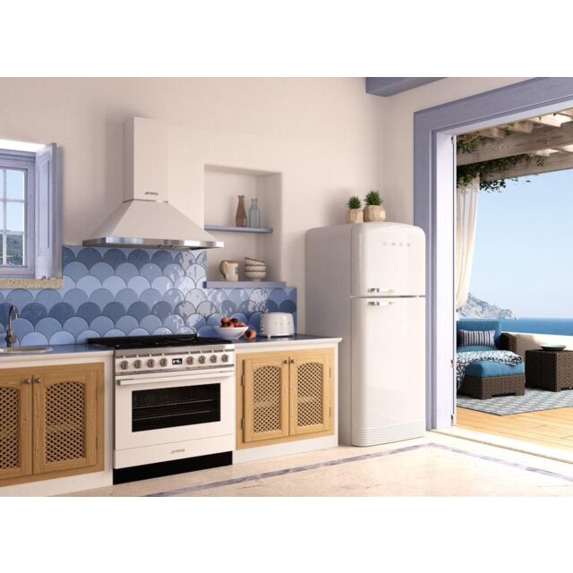 Smeg KPF9WH 90cm Portofino Chimney Hood, White