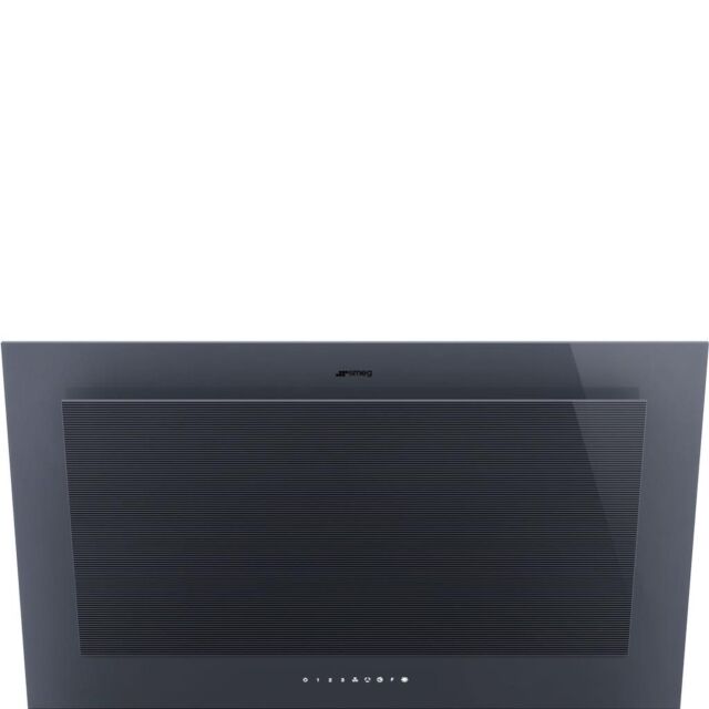 Smeg KV194G 90cm Linea Angled Chimney Auto Vent 2.0 Hood, Neptune Grey