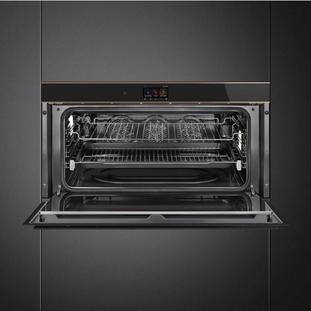 Smeg SFPR9604TNR 90cm Dolce Stil Novo Pyrolytic Single Oven Copper Trim