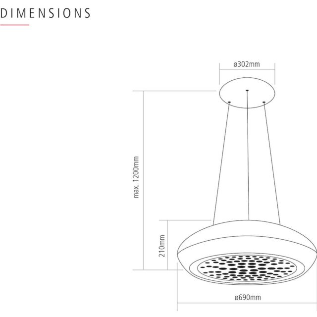 Caple CR700WH Ceramica Island Hood