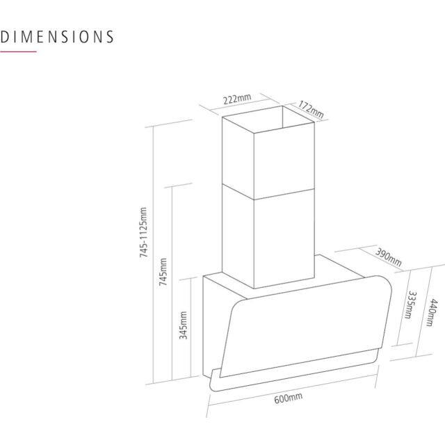 Caple OM600 Chimney Hood