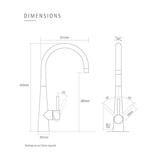 Caple RID/CO Dual Lever Mixer Tap