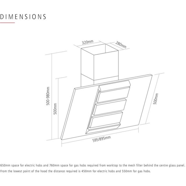 Caple SP612SS Chimney Hood