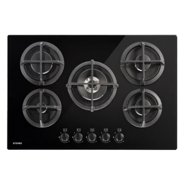 Stoves ST GTG75C Blk 75cm Gas through Glass Hob