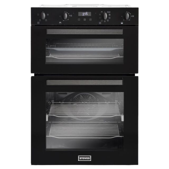 Stoves ST BI902MFCT Blk Built In Double Electric Oven