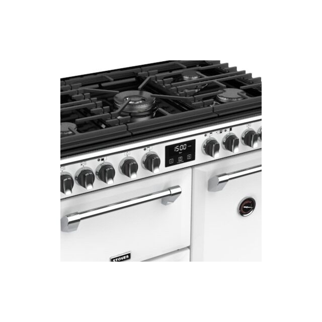 Stoves ST RICH DX S900DF CB Iwh 90cm Dual Fuel Range Cooker