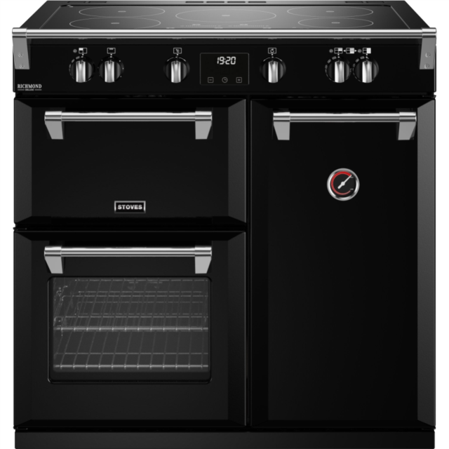 Stoves Richmond Deluxe ST DX RICH D900Ei TCH BK 90cm Electric Induction (Touch Control) Range Cooker