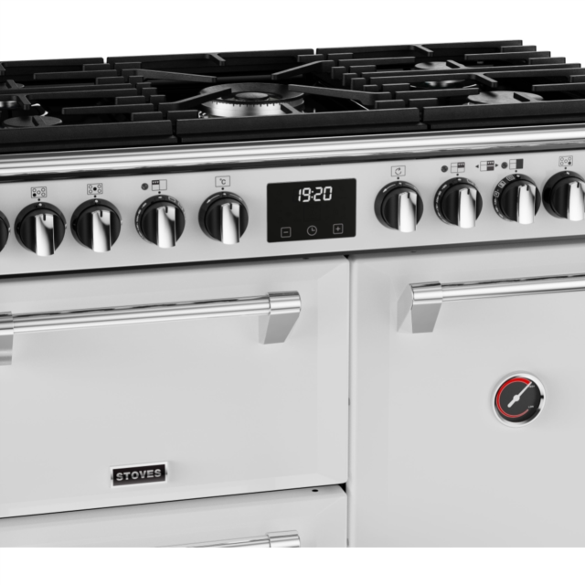 Stoves Richmond Deluxe ST DX RICH D900DF IWH 90cm Dual Fuel Range Cooker
