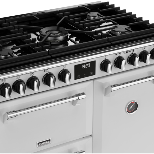 Stoves Richmond Deluxe ST DX RICH D900DF IWH 90cm Dual Fuel Range Cooker