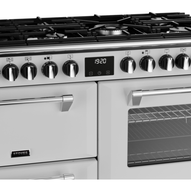 Stoves Richmond Deluxe ST DX RICH D1100DF IWH 110cm Dual Fuel Range Cooker