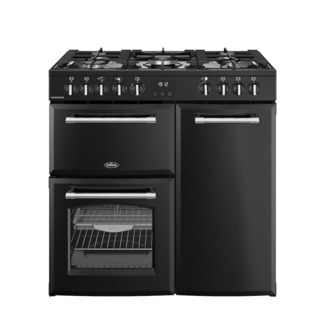 Belling RCA FARMHOUSE 90DF 90cm Dual Fuel Range Cooker - Black