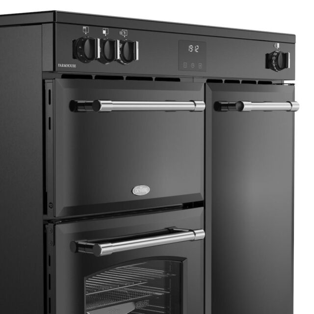 Belling RCA FARMHOUSE 90Ei 90cm Electric Induction Touch Range Cooker - Black