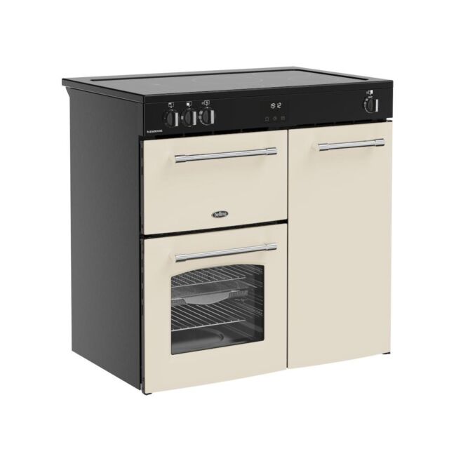 Belling RCA FARMHOUSE 90Ei 90cm Electric Induction Touch Range Cooker - Cream