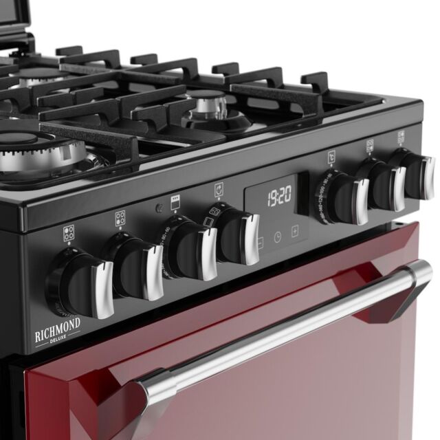 Stoves DX MRA RICH 60DF 60cm Dual Fuel Cooker with Double Oven - Garnet Red