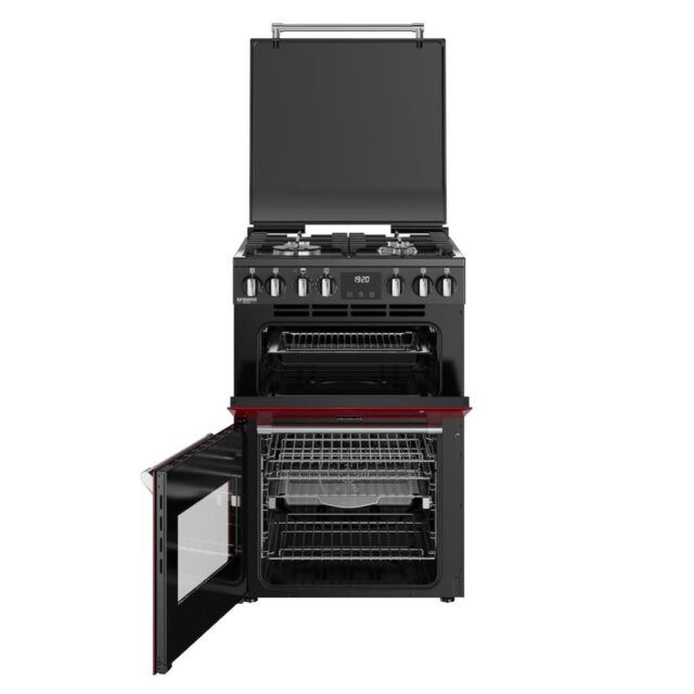 Stoves DX MRA RICH 60DF 60cm Dual Fuel Cooker with Double Oven - Garnet Red