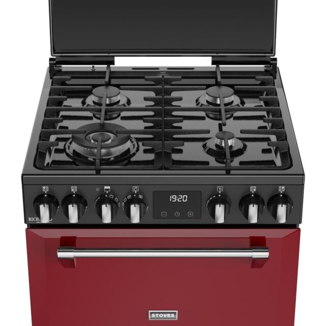 Stoves DX MRA RICH 60DF 60cm Dual Fuel Cooker with Double Oven - Garnet Red