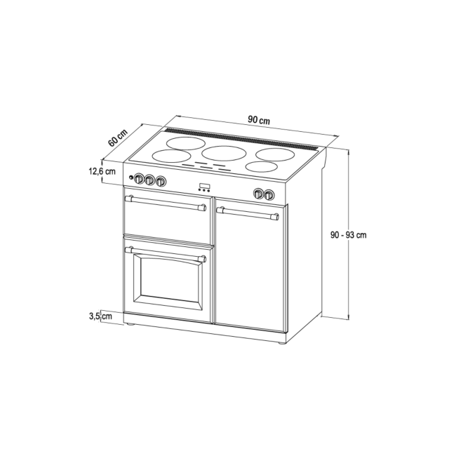 Stoves ST RICH S900Ei BK 90cm Induction Range Cooker