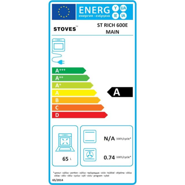 Stoves ST RICH 600E Blk 60cm Electric Cooker