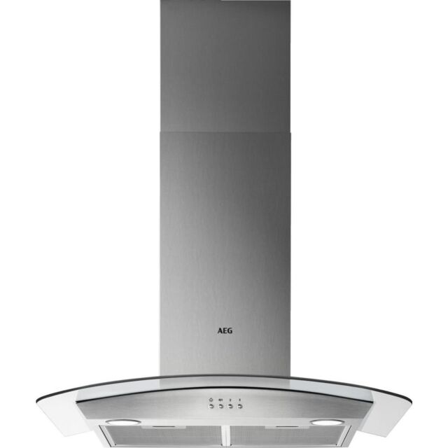 AEG DTX3840M 80cm Stainless Steel Curved Glass Chimney Hood