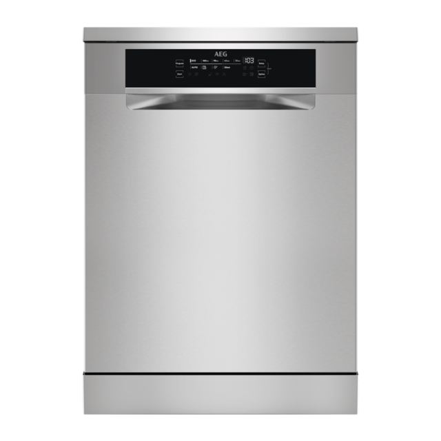 AEG FFB83707PM 8000 SprayZone Freestanding Dishwasher with AirDry Technology + 15 Place Settings